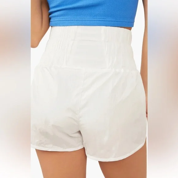 FP Movement Way Home Shorts Optic White Smocked High Rise Small - Picture 10 of 16